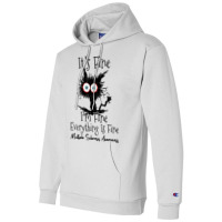 Its Fine Im Fine Cat Multiple Sclerosis Awareness Champion Hoodie | Artistshot