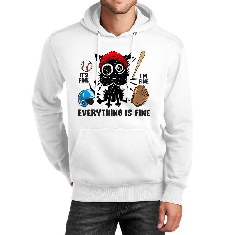 Its Fine Im Fine Everything Is Fine Baseball Seaso Unisex Hoodie | Artistshot