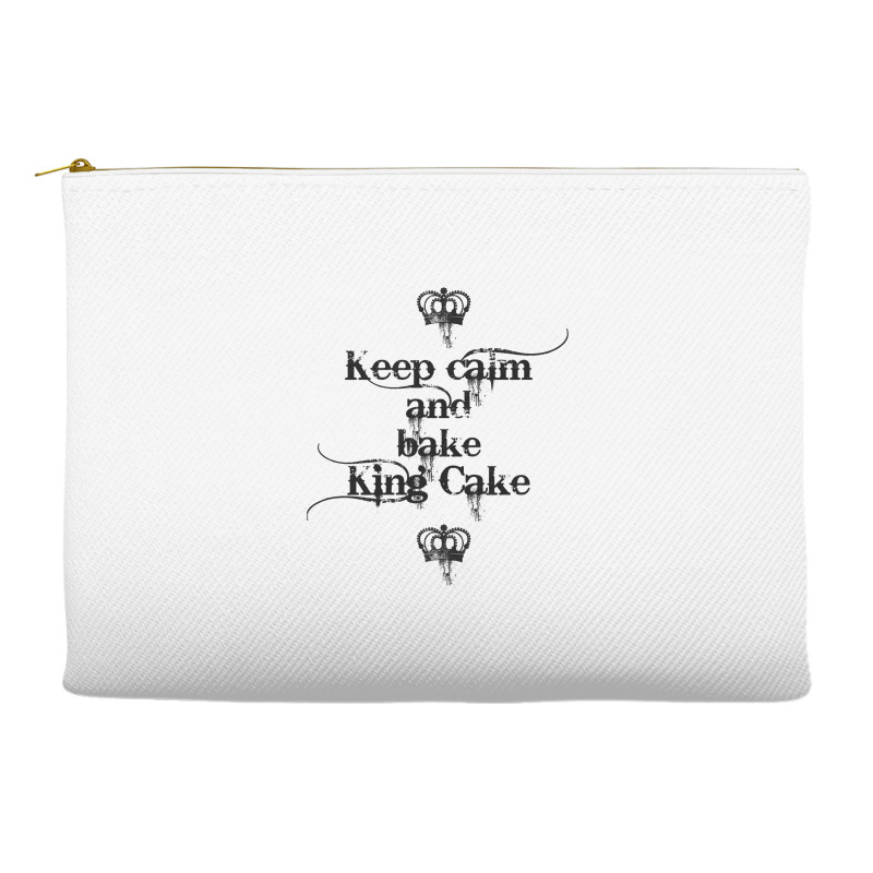 Keep Calm And Bake King Cake Funny Mardi Gras Bake Accessory Pouches | Artistshot