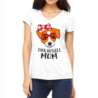 Jack Russel Terrier Mom Dog Jack Russell Mom Gift Women's V-neck T-shirt | Artistshot