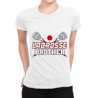 Lacrosse Brother Shirt For Boys Crossed Lacrosse S Ladies Fitted T-shirt | Artistshot