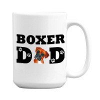 Mens Boxer Dad Boxer Dog Daddy 15 Oz Coffee Mug | Artistshot