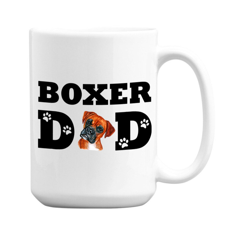 Mens Boxer Dad Boxer Dog Daddy 15 Oz Coffee Mug | Artistshot