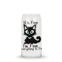 Its Fine Im Fine Everything Is Fine Shirt Funny Bl Glass Tumbler | Artistshot