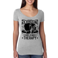 Kickboxing Is My Therapy 2 3 Women's Triblend Scoop T-shirt | Artistshot