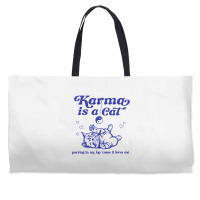 Karma Is A Cat Purring In My Lap Meet Me At Midnig Weekender Totes | Artistshot