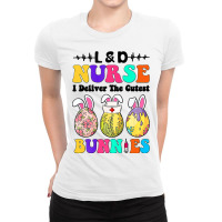 Ld Nurse I Deliver The Cutest Bunnies Happy Easter Ladies Fitted T-shirt | Artistshot