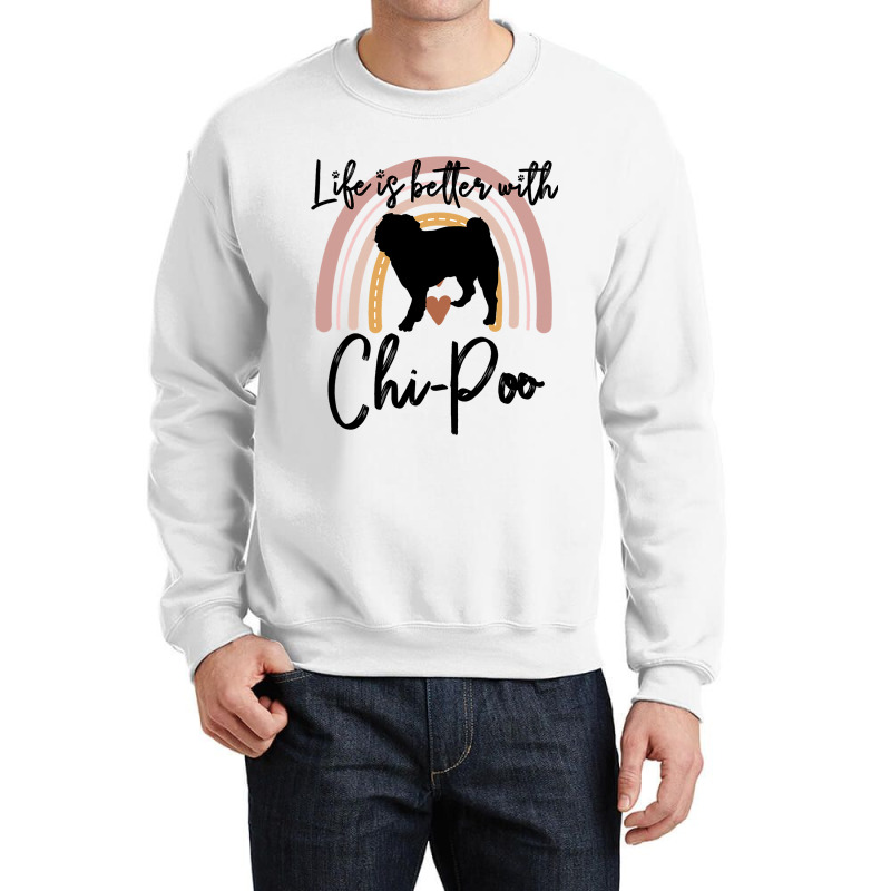 Life Better Chipoo Rainbow Dog Women Crewneck Sweatshirt | Artistshot