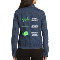 Content Manager Funny Content Writer Seo Articles Ladies Denim Jacket | Artistshot