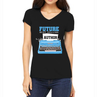 Become Author Writer Typewriter Book Gift Women's V-neck T-shirt | Artistshot