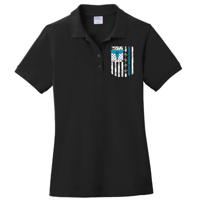 Cna Inspires Certified Nursing Assistant 2 Ladies Polo Shirt by LamarGastong | Artistshot