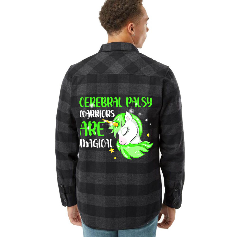 Cerebral Palsy Warrior Magical Unicorn Ataxic Gree Flannel Shirt by KamariSalisbur | Artistshot