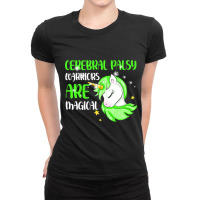 Cerebral Palsy Warrior Magical Unicorn Ataxic Gree Ladies Fitted T-shirt | Artistshot