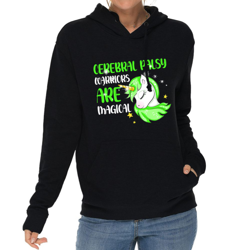 Cerebral Palsy Warrior Magical Unicorn Ataxic Gree Lightweight Hoodie by KamariSalisbur | Artistshot