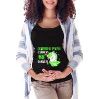 Cerebral Palsy Warrior Magical Unicorn Ataxic Gree Maternity Scoop Neck T-shirt | Artistshot