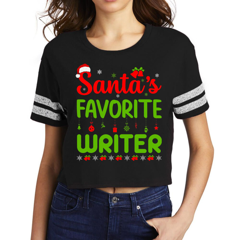 Cool Christmas Santas Favorite Writer Cute Merry X Scorecard Crop Tee by Happinessit | Artistshot