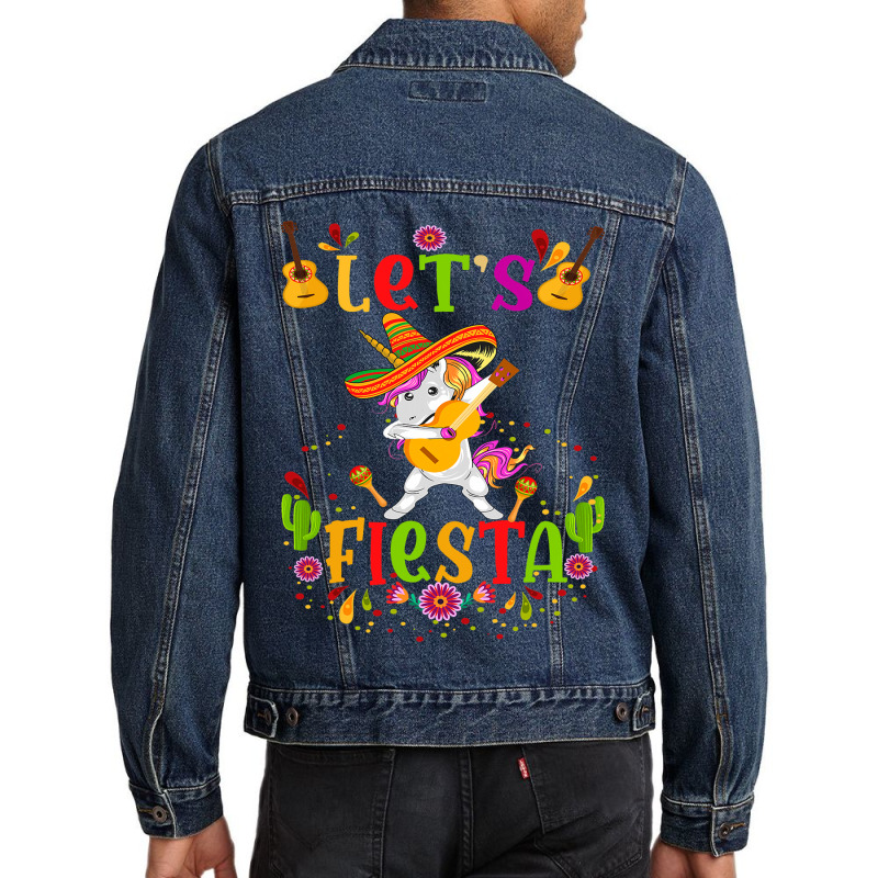 Cinco De Mayo Lets Fiesta Mexican Unicorn Men Denim Jacket | Artistshot