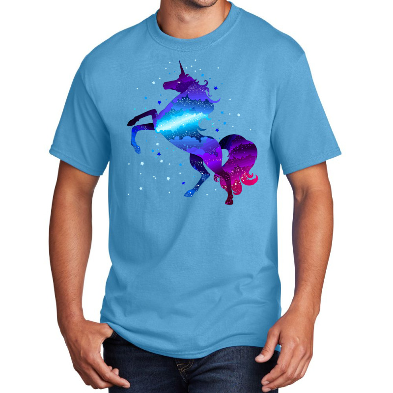 Space Unicorn Basic T-shirt by marceliana | Artistshot