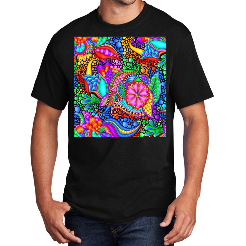 Aesthetic Abstrcat Flowers Basic T-shirt | Artistshot