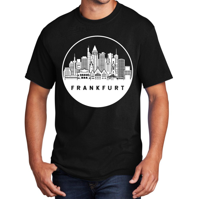 Frankfurt Germany Skyline Basic T-shirt | Artistshot