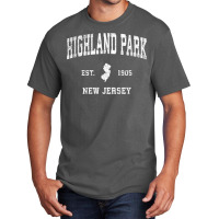 Highland Park New Jersey Nj Vintage Athletic Sports Design T Shirt Basic T-shirt | Artistshot