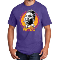 Muddy Waters Vintage Style Fan Art Design Basic T-shirt | Artistshot