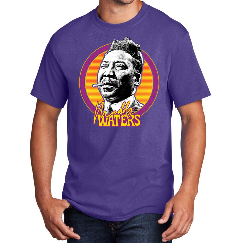 Muddy Waters Vintage Style Fan Art Design Basic T-shirt | Artistshot