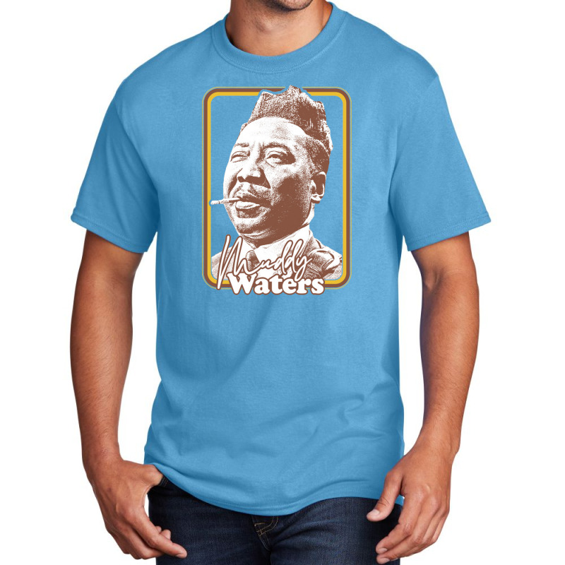 Muddy Waters Vintage Style Fan Art Design Basic T-shirt | Artistshot