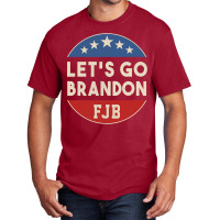 Let’s Go Br.an.d.o.n Conservative Vintage Political Usa Flag T Shirt Basic T-shirt | Artistshot