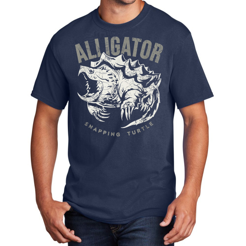 Alligator Snapping Turtle, Vintage Design For Reptile Lovers T Shirt Basic T-shirt | Artistshot