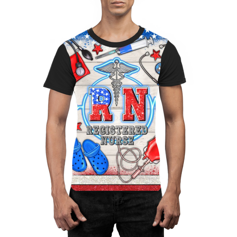 American Memorial Day Rn Registered Nurse Graphic T-shirt | Artistshot