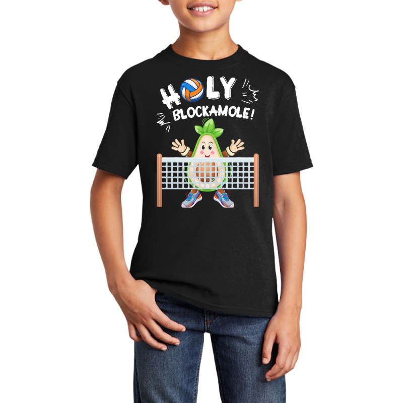 Funny Volleyball Lovers T  Shirt Holy Blockamole Funny Avocado Blocker Basic Youth T-shirt by abelwisoky990 | Artistshot