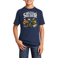 Kids 4 Year Old Soldier 4th Birthday Military Themed Camo Boys Basic Youth T-shirt | Artistshot