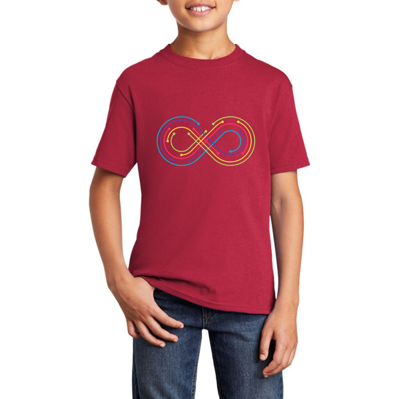 Rainbow Infinity Symbol Pride Autism Awareness Neurodiverse T Shirt Basic Youth T-shirt by longduong89 | Artistshot