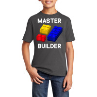 Master Builder Cute Block Building Toys Brick Builders T Shirt Basic Youth T-shirt | Artistshot