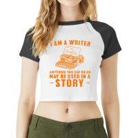 Best Writer Design For Men Women Writer Writing St Raglan Crop Top | Artistshot