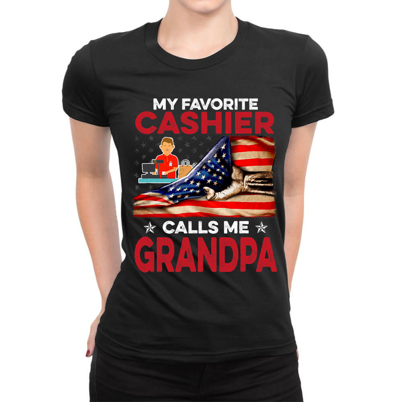 Cashier Shirt My Favorite People Call Me Grandpa Ladies Fitted T-Shirt by LilahHutchinson | Artistshot