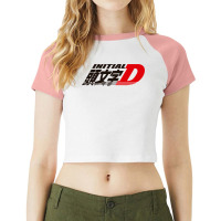 Initial D Raglan Crop Top | Artistshot