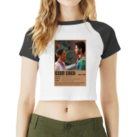 Classic Retro  Bollywood Dance Art Raglan Crop Top | Artistshot