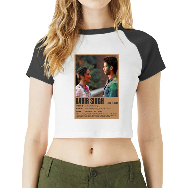 Classic Retro  Bollywood Dance Art Raglan Crop Top by LandinArtists | Artistshot