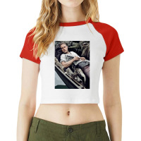 Music Vintage Retro Handsome Man Women My Favorite Raglan Crop Top | Artistshot