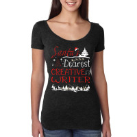 Creative Writer Xmas Job Funny Christmas Women's Triblend Scoop T-shirt | Artistshot