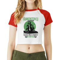 Art Character Cartoon Green Character Mens Womens Raglan Crop Top | Artistshot