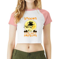 Halloween Costumes Witch Dragon Brooms Are For Amateurs Characters Car Raglan Crop Top | Artistshot