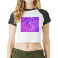 3d Illustration Hypnotic Pattern Abstract Purple Raglan Crop Top | Artistshot