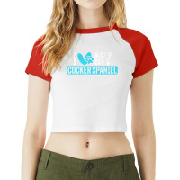 Cocker Spaniel I Love Dog Owners Lovers Premium Raglan Crop Top | Artistshot