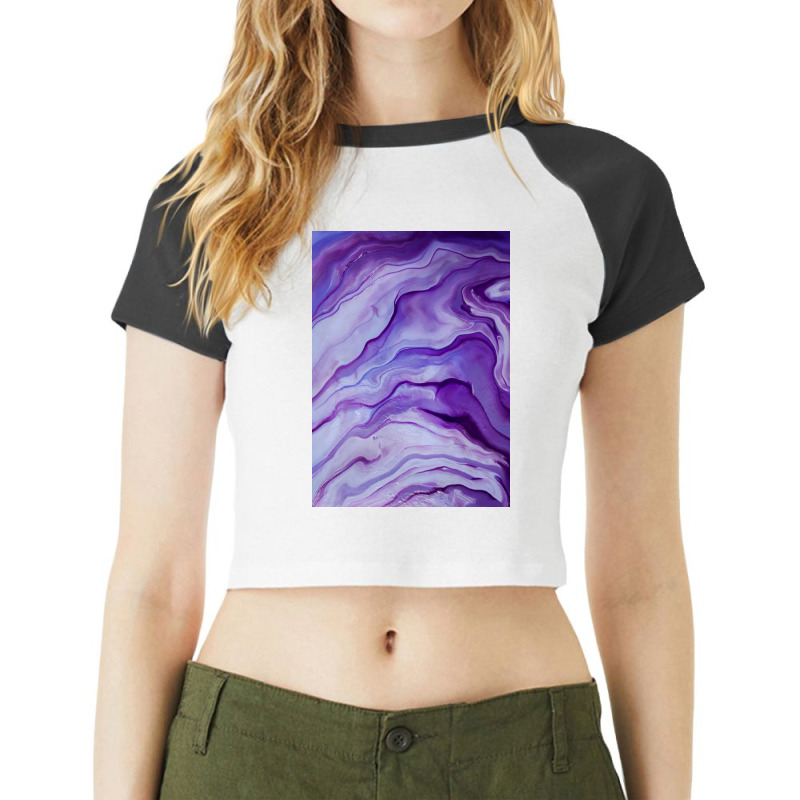 Amethyst Raglan Crop Top by lorismerch | Artistshot