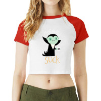 Vampire T  Shirt Mornings Suck T  Shirt Raglan Crop Top | Artistshot