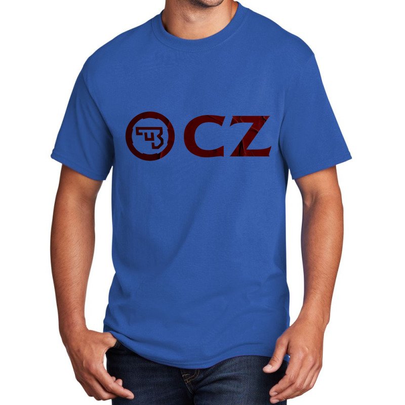 Enticing Simple Cz Pistol Red Design Basic T-shirt | Artistshot