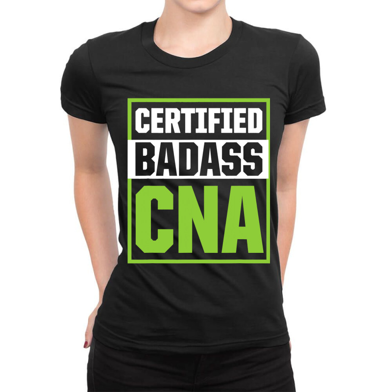 Cna Certified Nursing Assistant 43 9 Ladies Fitted T-Shirt by KarimSatterfield | Artistshot